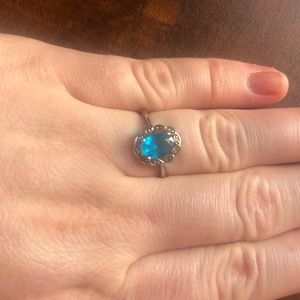 Blue gem ring